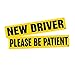 VaygWay Set of 2 ‘’ New Driver Please Be Patient ’’ Bumper Magnet Safety Sign - Car Vehicle Reflective Sign Sticker Bumper for New Driver