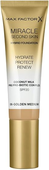 Max Factor Miracle Second Skin Hydrating Foundation Golden Medium 30 ml