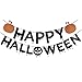 Black Pumpkin Happy Halloween Banner Halloween Party Banner Happy Halloween Sign for Haunted Houses Home Indoor Mantle Decor Pumpkin Halloween Party Decorations