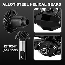 INJORA +4mm Diamond Axles with Lay Down Servo Mount