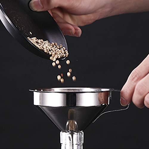 Stainless Steel Kitchen Funnel with Removable Strainer/Filter for