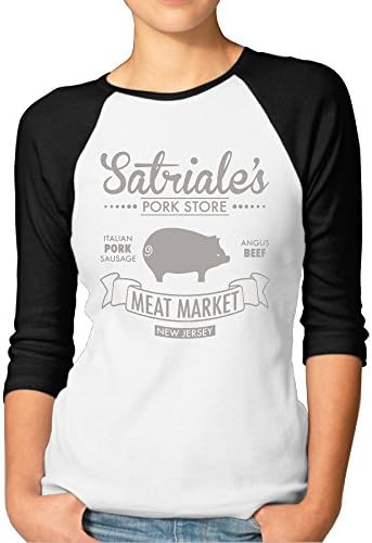 Satriale's Pork Store New Jersey Womens Funny Baseball Raglan Shirts Tee