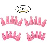 TAROMAING Gel Nail Polish Remover, 20 Pieces Reusable Toenail and Finger Gel Polish Remover Tool, Best Gel Nail Polish Remover Kit (Pink)