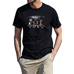 GMYG Dragon Ball Anime The Beatles Band Abbey Road Album Art Premium 100% Coton Imprimé Hommes/Femmes T-Shirt - Les Beatles, Paul McCartney, John Lennon, RIngo Starr, George Harrison
