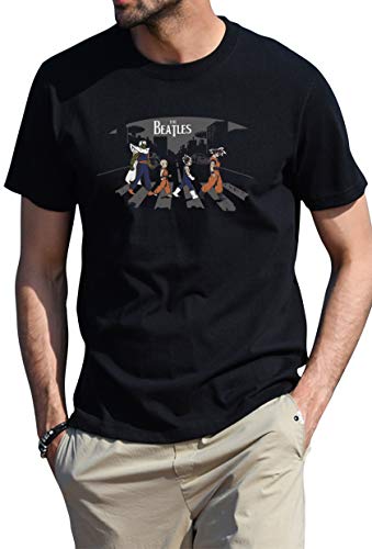 GMYG Dragon Ball Anime The Beatles Band Abbey Road Album Art Premium 100% Coton Imprimé Hommes/Femmes T-Shirt - Les Beatles, Paul McCartney, John Lennon, RIngo Starr, George Harrison GMYG Dragon Ball Anime The Beatles Band Abbey Road Album Art Premium 100% Coton Imprimé Hommes/Femmes T-Shirt