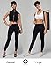 AJISAI Womens Workout Leggings Yoga Pants Running High Waist Tummy Control Color Black Size L