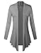 BIADANI Women Open Front Lightweight Cardigan Heather Grey XXX-Large