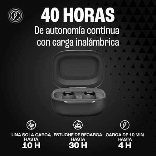 Live Buds 3 Auriculares inalambricos de botón,True Wireless con cancelación de ruido adaptable, hasta 40 horas de reproducción, Bluetooth, audio de alta resolución, negro