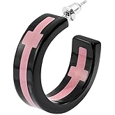 Tokyo TYO Revenge Style Cosplay Jewelry Accessories - Takashi Mitsuya Cross Earring - Pink (Piercing)