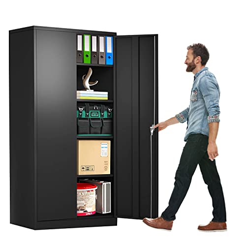 Atripark Metal Storage with Doors, Lockable Steel with