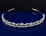 SC Bridal Wedding Tiara Headband With Pearls and Crystals 55916