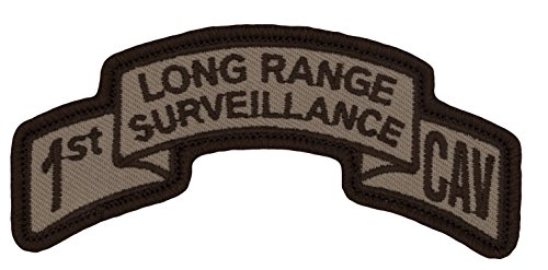 1st CAV Long Range Surveillance Scroll Patch Subdued (Desert) Colors - Sew-on Patch - 3-3/4