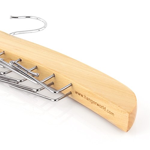 HANGERWORLD Wooden Tie Hanger - Image 3