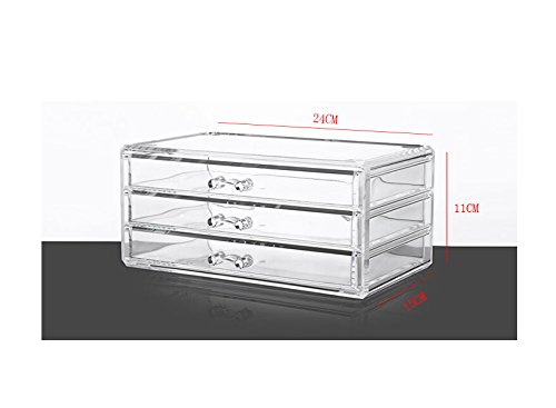 70 Off Googic 3 Drawer Makeup Organizer Transparent Clear Acrylic
