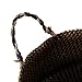 Natural Craft Seagrass Plant Basket for Storage Size (12x12x11 inches) - Style: Black Zigzag, Laundry, Picnic - Plant Pots Cover Indoor Home Decor - Hand Woven Straw Beach Bag with Handles M