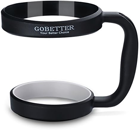 GoBetter Handle for 30 Oz YETI Rambler - Easy Grip Anti-Shake &amp; Anti-Slip Car Cup Holder - Fits RTIC Tumbler, SIC Cups, Ozark Trail and Most 30 ounces Travel Mugs (Black)