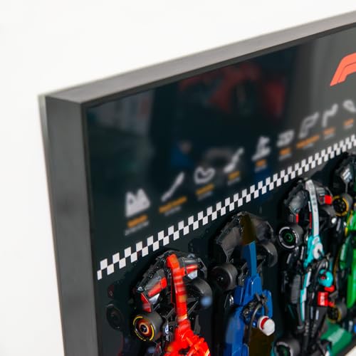 NOVDA Frame Compatible with Speed Champions F1, 10 in 1 77242-77251 Models Wall Display, 110 x 40 cm Wall Picture Ideal for Living Room and Office Showroom (Models Not Included)