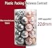 AMS 34ct Christmas Ball Mini Ornaments Party Decorations Shatterproof Festival Pendant Hangings for Xmas Tree Decor(1.57''/40mm,Champagne)