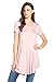 Frumos Womens Tunic Top for Leggings V Neck T Shirts Antique Rose 3X-Large