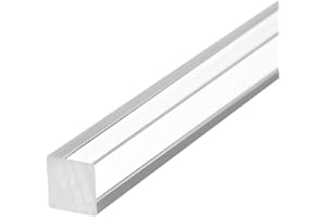 Unifizz Acrylic Square Rod,Clear,10mmx10mmx247mm,Solid Plastic PMMA Bar