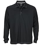Adidas Men's ClimaCool Long Sleeve Pique Polos (XX-Large, White/Black)