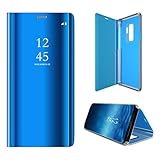 Coohole 2018 New Sleep Wake UP Flip Leather Stand Holder Case Cover for Samsung Galaxy S9 (For Samsung Galaxy S9, Blue)