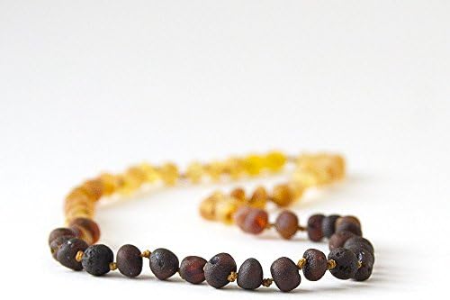 Hippie Hoopla Raw Baltic Amber 16" CHOKER Necklace for Adults - Light Ombre