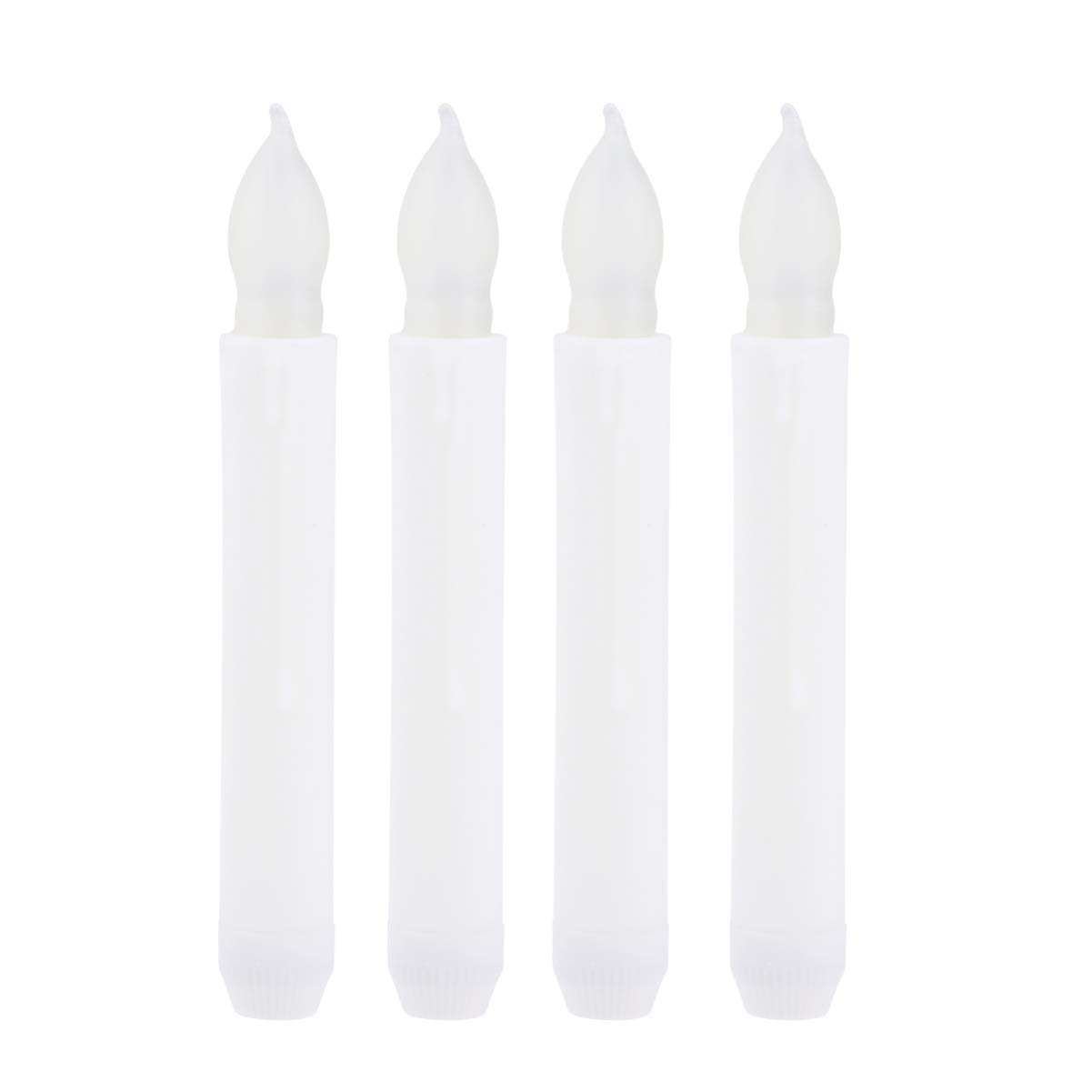 TOYANDONA 4pcs LED Candle Lights Realistic Candlestick Flameless Taper Candles for Wedding Centerpiece Pool Valentines Day Party