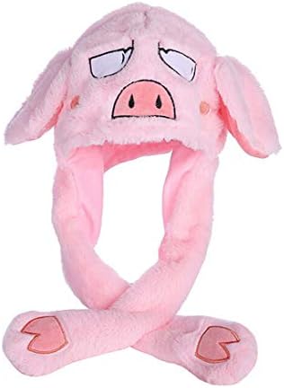 Funny Plush Bunny Hat Kpop Idols Moving Rabbit Ear Hat Cute Pop Up Ears Hat Toys Gift