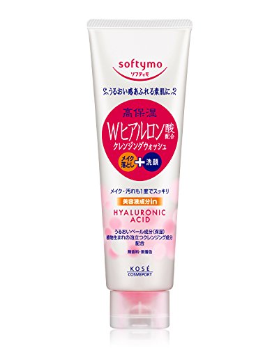 KOSE Softy Mo Hyaluronic Acid Makeup Cleansing and Facial Foam, 0.5 Pound