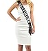 Dulcet Downtown Black Satin 30 & Fabulous Birthday Sash w/Silver Glitter encased in letters - 30th Birthday Party Supplies