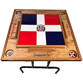 Dominican Republic Domino Table with the Flag Full