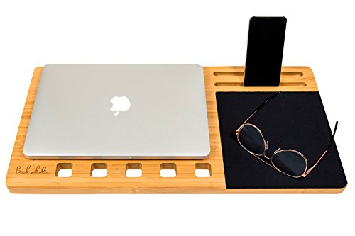BOOKAHOLIC Lap Desk, Premium Bamboo Gamer's Lap Tray with Built-in Mouse Pad For 11", 13", 15" Laptops, Lap Table Board, Laptop Tablet Ipad Cellphone Stand, BONUS Signature Cotton Tote - Thumbnail 6