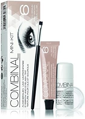 Combinal Dye Kit for Eyelashes, Eyebrows, Moustache and Stubble Light Brown by Combinal