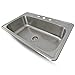 Sink Smart Top Mount Single Bowl 4-Hole Kitchen Sink Stainless Steel 18 Gauge - Satin Brush Finish