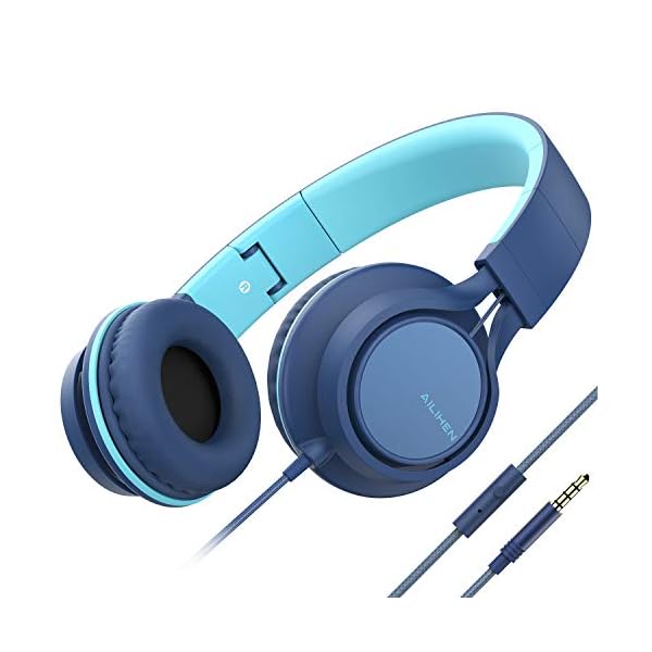 AILIHEN-MS300-Wired-Headphones-with-Microphone-Folding-Lightweight-Headset-for-Cellphones-Tablets-Smartphones-Chromebook-Zoom-Skype-Mp34-Indigo Ailihen MS300 Wired Headphones with Microphone for Chromebook Laptop Computer Smartphone, 3.5mm Foldable Lightweight…