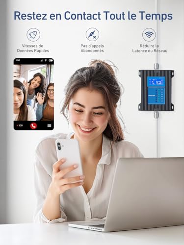 ORBOCOM Mobile Network Amplifier 5G 4G 3G LTE GSM Mobile Phone Cellular Signal Amplifier for Band 28/20/8/3/1/7 Suitable for Multiple Room Enhanced Data for All Operators