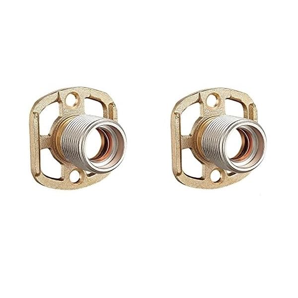 BSP Wall Mounting Bar Valve Fixing Brackets for Bar Shower Or Bath Mixer Tap (Pair) | Shower Fixings | Wall Mount Kit | Fast Fit Fixings | Pair |