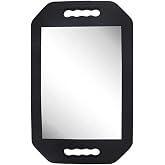 mpowtech Double Handle Mirror - Large Hand Held Mirror(16.14" x 9.84") Barber Mirrors Handheld,Salon Hand Mirrors with Handle,Barbershop Hair Salon Equipment Hairstylist and Barber Accessories