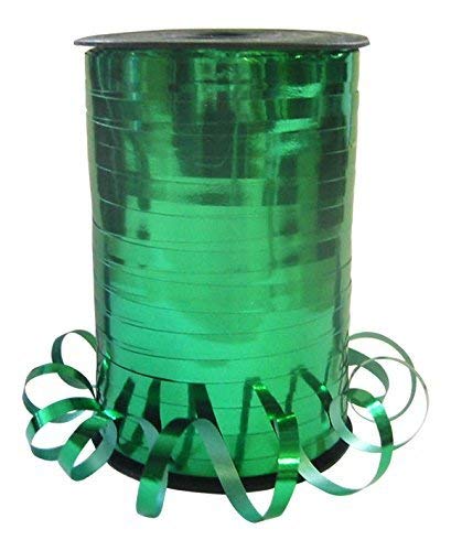 Curling Balloon Ribbon Metallic Emerald Green 1 roll 5mm x 250m For Gift Wraps, Party Decoration & Craft Work