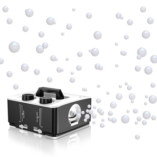 Fog Machine, 2-in-1 Fog Bubble Machine, 400 W No-Spill Smoke Bubble Maker, Portable Bubble Fogger, Bubble Fog Combo Machine for Indoor Outdoor Party Halloween Christmas Wedding Birthday