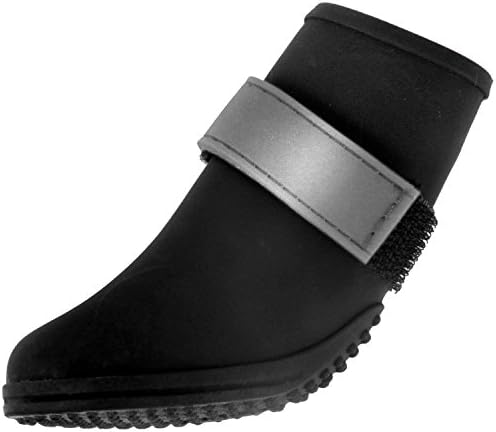 Jelly Wellies Preimum Rain or Shine Waterproof Dog Boot with Extra Firm Gripping Soles- Medium, Black