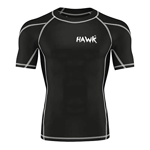 image for Hawk Sports Mens Compression Shirts Base Layer Athletic Gym MMA BJJ Ra