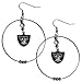 NFL Siskiyou Sports Womens Las Vegas Raiders 2 Inch Hoop Earrings One Size Team Color