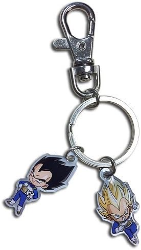 Great Eastern Entertainment GE-85457 Dragon Ball Super: SD Two Vegeta Metal Charm Keychain