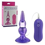Zabrina Anal Pleasure Butt Plug Vibrating Vibrator 10 Mode Bulbs Probe (Purple)