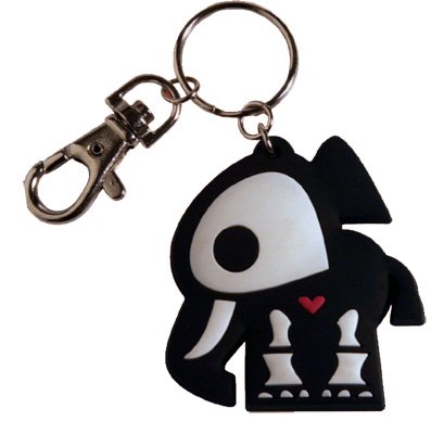 Skelanimals: Elle the Elephant Vinyl Key Chain (Glow in Dark)