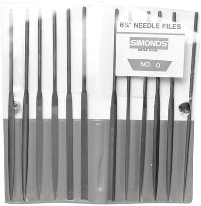 Needle File Set, 6-1/4in.L, Swiss, 12 pcs.