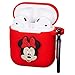 Mulafnxal Compatible with Airpods 1&2 Case,Cute 3D Funny Cartoon Character Silicone Airpod Cover,Kawaii Fun Cool Catalyst Design Skin,Fashion Red Cases for Girls Kids Teens Boys Air pods(First Minnie