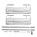 TIANG-Aluminium Two Tier Wall Hanging Rectangle Bathroom Shelf